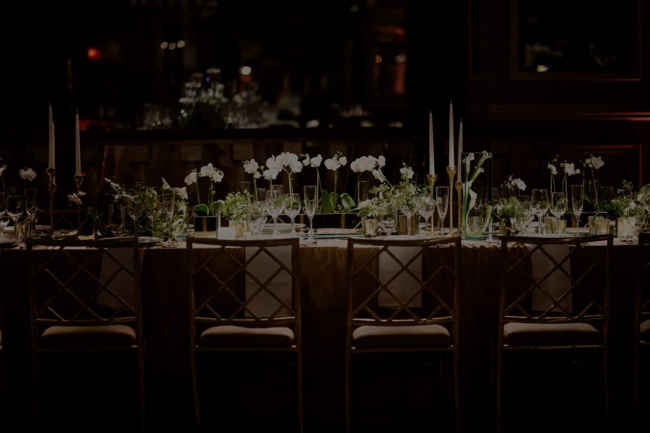 mise en scène d'une table de mariage