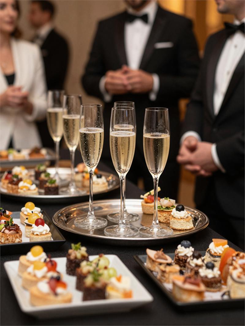Cocktail d’entreprise : flûtes de champagne et pièces cocktail raffinées